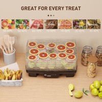 HOMCOM 40-70℃ Fødevare dehydrator med seks bakker - Sort