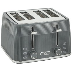 HOMCOM 4-Slice Toaster | 7 Browning Levels, Crumb Tray — Grey