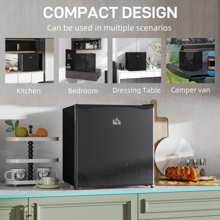 HOMCOM 46L Table-Top Mini Fridge | Ice Box — Black