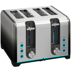 HOMCOM 4-Slice Toaster | 7 Browning Levels, Reheat & Defrost