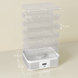 HOMCOM 5-Stufen-Dörrgerät | 245W, LCD, Timer — Schwarz