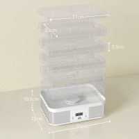 HOMCOM 5-Stufen-Dörrgerät | 245W, LCD, Timer — Schwarz