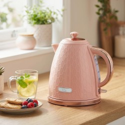 HOMCOM 3kW Rapid Boil Honeycomb Vannkoker - Lys Rosa