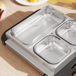 HOMCOM Elektrisk Buffetserver Sæt af 2 | 4.5L, 3 Bakker