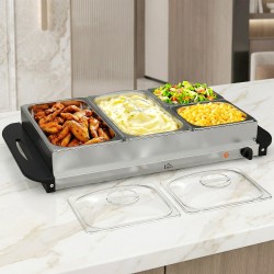 HOMCOM 4-Tablett-Elektro-Buffetwärmer | 300W