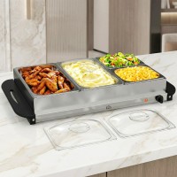 HOMCOM 4-Tray Electric Buffet Food Warmer | 300W