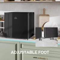 HOMCOM 46L Mini nevera de sobremesa | Cubitera — Negro