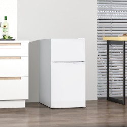 HOMCOM 88L Réfrigérateur-congélateur sous plan de travail | 3-Star — Blanc