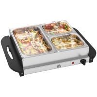 HOMCOM 4.5L Elektrisk Buffetserver | 3 Brett og Lokk