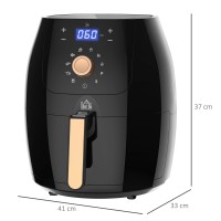 HOMCOM 5.5L Friggitrice ad aria | 1700W, Display digitale, 80–200°C