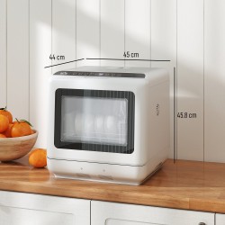 HOMCOM 6L Lave-vaisselle de comptoir à cinq modes - Blanc