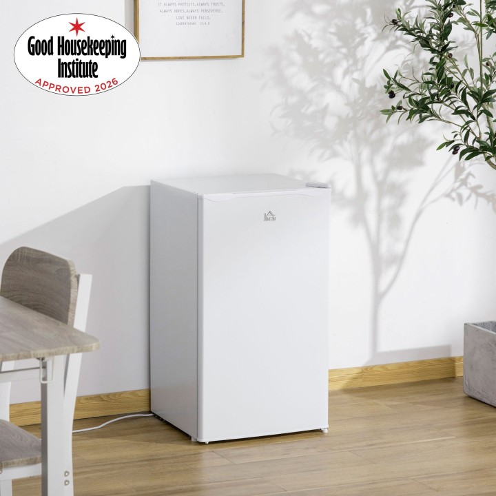 HOMCOM 91L Under-Counter Fridge | Reversible Door — White