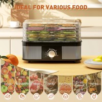 HOMCOM 5-Déshydrateur alimentaire à étages | 245W, Température réglable — Noir