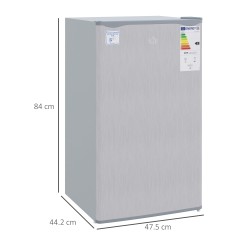HOMCOM 91L Under-Counter Fridge Freezer | 47.5cm — Grey