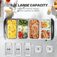 HOMCOM 5-Tablett-Elektro-Buffetwärmer | 300W