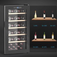 HOMCOM 41-Bottle Wine Fridge | 91L, Touch Screen — Black