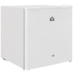 HOMCOM 46 Liter Abschließbarer Tischkühlschrank - Cremeweiß