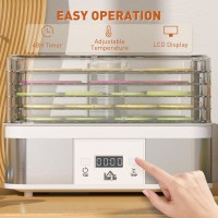 HOMCOM 5-Tier voedseldroger | 245W, LCD, Timer — Zwart