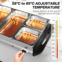 HOMCOM 5-Tray Electric Buffet Food Warmer | 300W