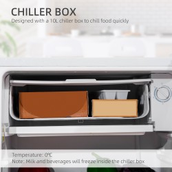 HOMCOM 91L Under-Counter Fridge | Reversible Door — White