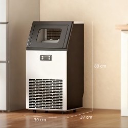 HOMCOM Commercial Ice Maker | 45kg/Day, 11kg Storage