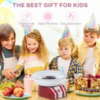 HOMCOM Candy Floss Machine | Retro Cotton Candy Maker — Red