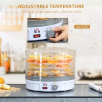 HOMCOM 5-Tier Food Dehydrator | 245W, Justerbar temp – hvit