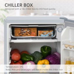 HOMCOM 91L Under-Counter Fridge Freezer | 47.5cm — Grey