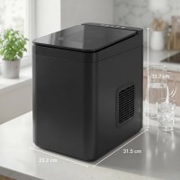 Machine à glaçons compacte de comptoir HOMCOM | Auto-nettoyante — Noir
