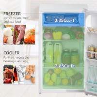 HOMCOM 91L Réfrigérateur sous plan | Porte réversible — Blanc