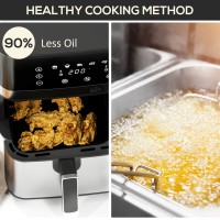 HOMCOM 8.5L Dual Basket Air Fryer | Sync, Multi-Menu Cooking