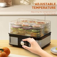 HOMCOM 5-Déshydrateur alimentaire à étages | 245W, Température réglable — Noir