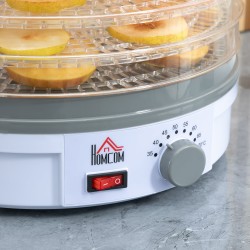 HOMCOM 5-Stufen-Dörrgerät | 245W, Einstellbare Temperatur — Weiß