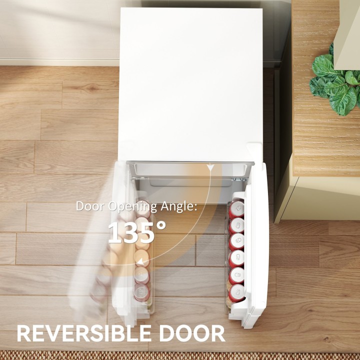 HOMCOM 88L Under-Counter Fridge Freezer | 3-Star — White