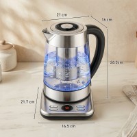 HOMCOM Elektrisk Vattenkokare | 1.7L, 3kW, Strix, Teinfuserare