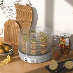 HOMCOM 5-Déshydrateur alimentaire à étages | 245W, Température réglable — Gris