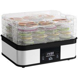 HOMCOM 5-Tier Food Dehydrator | 245W, LCD, Timer — Sort