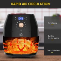 HOMCOM 5.5L Heteluchtfriteuse | 1700W, Digitaal display, 80–200°C