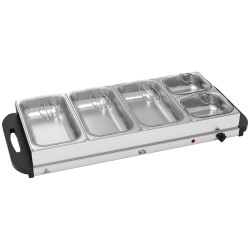 HOMCOM 5-Tray Electric Buffet Food Warmer | 300W