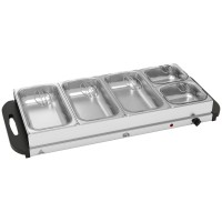 HOMCOM 5-Tablett-Elektro-Buffetwärmer | 300W