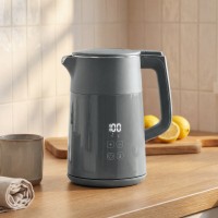 HOMCOM-vedenkeitin | 1.7L, 3kW, Strix, LED — harmaa