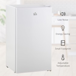 HOMCOM 91L Frigorífico de bajo mostrador | Puerta reversible — Blanco