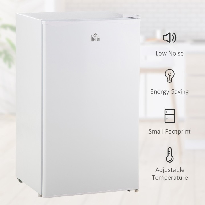 HOMCOM 91L Under-Counter Fridge | Reversible Door — White
