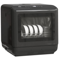 HOMCOM 6L Vijf-Mode Tafelmodel Afwasmachine - Zwart