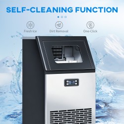 HOMCOM Commercial Ice Maker | 45kg/Day, 11kg Storage