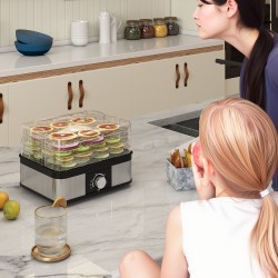 HOMCOM 5-Tier-ruokakuivuri | 245W, Säädettävä lämpötila — musta