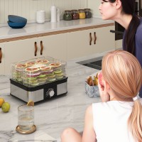 HOMCOM 5-Tier-ruokakuivuri | 245W, Säädettävä lämpötila — musta