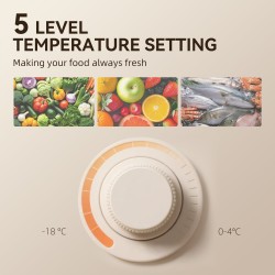 HOMCOM 88L Réfrigérateur-congélateur sous plan de travail | 3-Star — Blanc