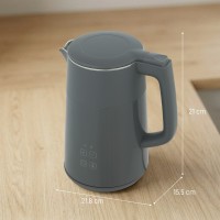 HOMCOM Elektrisk Vattenkokare | 1.7L, 3kW, Strix, LED — Grå