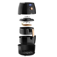 HOMCOM 5.5L Heteluchtfriteuse | 1700W, Digitaal display, 80–200°C